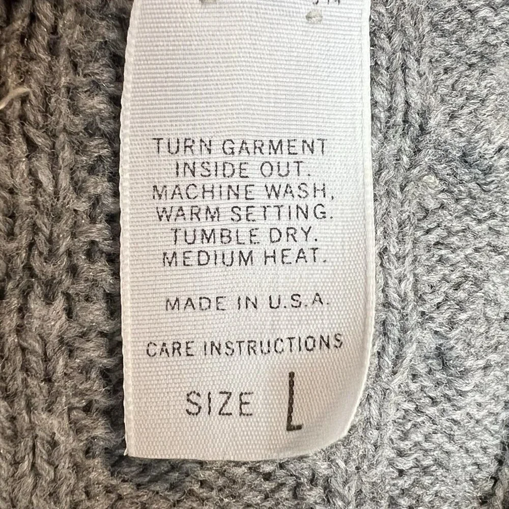 Mens Vintage Gray Cardigan Sweater Jantzen Country Squire Size Large Grandpa